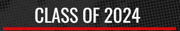 white letters on black background that say "Class of 2024"